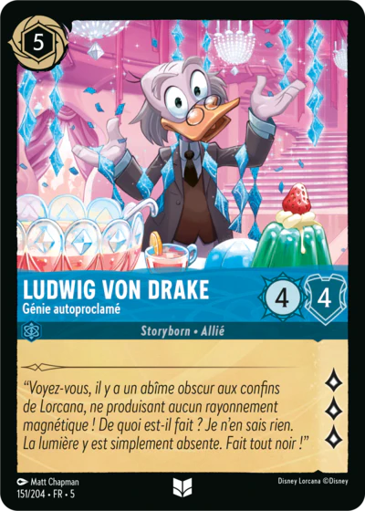 Carte Lorcana 151/204 Ludwig von Drake Foil | LorenZone