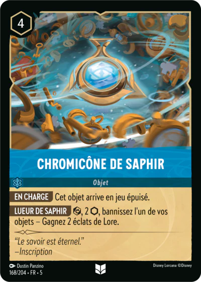 Carte Lorcana 168/204 Chromicône de Saphir Foil | LorenZone
