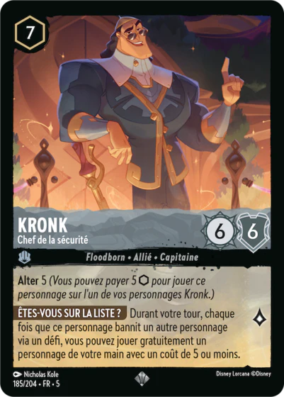 Carte Lorcana 185/204 Kronk Foil | LorenZone