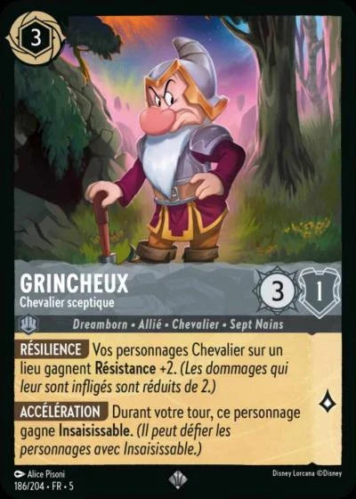 Carte Lorcana 186/204 Grincheux Foil | LorenZone