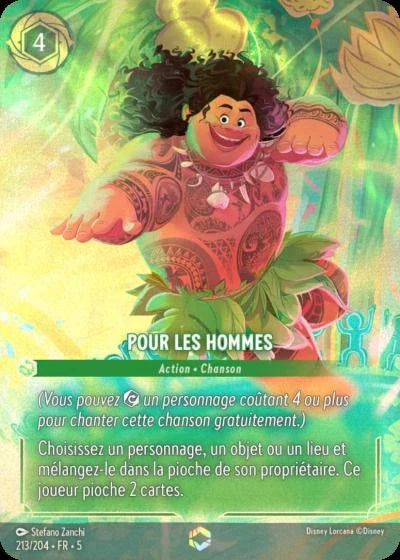 Carte Lorcana 213/204 Pour les hommes Enchantée | LorenZone