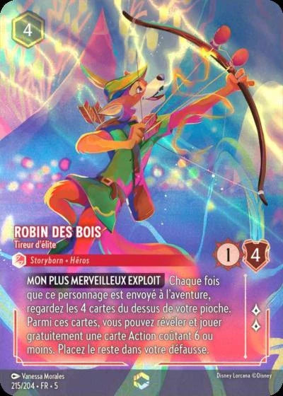 Carte Lorcana 215/204 Robin des Bois Enchantée | LorenZone