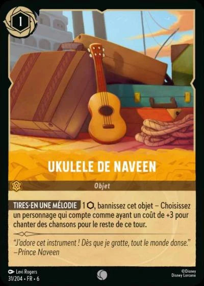 Carte Lorcana 031/204 Ukulele de Naveen Foil | LorenZone