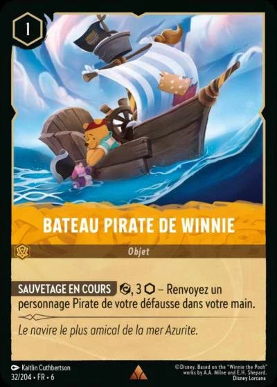Carte Lorcana 032/204 Bateau pirate de Winnie Foil | LorenZone