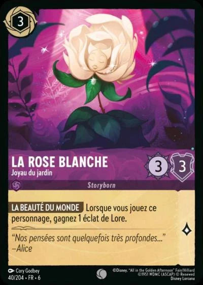 Carte Lorcana 040/204 La Rose Blanche Foil | LorenZone