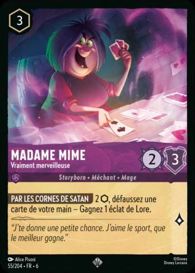 Carte Lorcana 055/204 Madame Mime Foil | LorenZone