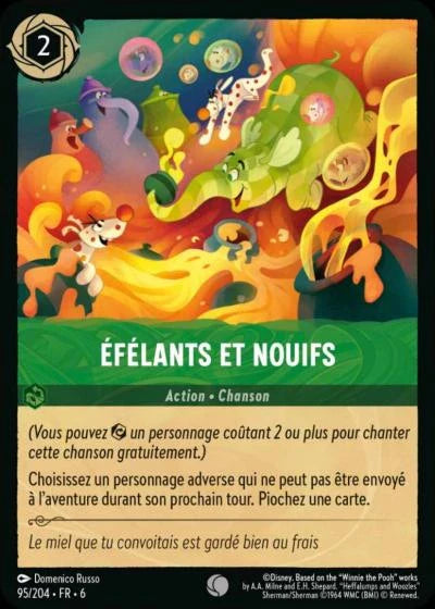 Carte Lorcana 095/204 Éfélants et Nouifs Foil | LorenZone