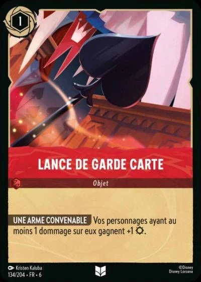 Carte Lorcana 134/204 Lance de Garde carte Foil | LorenZone