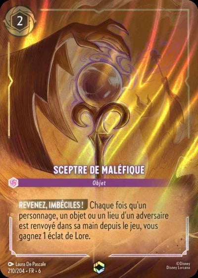 Carte Lorcana 210/204 Sceptre de Maléfique Enchantée | LorenZone