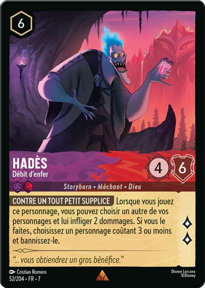 Carte Lorcana 052/204 Hadès Foil | LorenZone