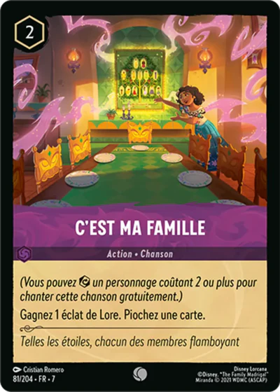 Carte Lorcana 081/204 C'est ma famille Foil | LorenZone