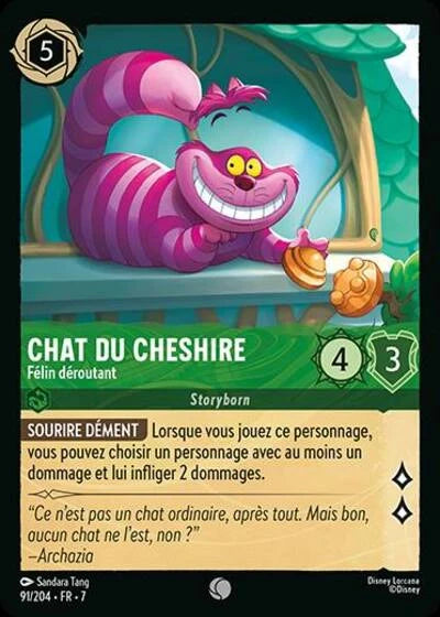 Carte Lorcana 091/204 Chat du Cheshire Foil | LorenZone