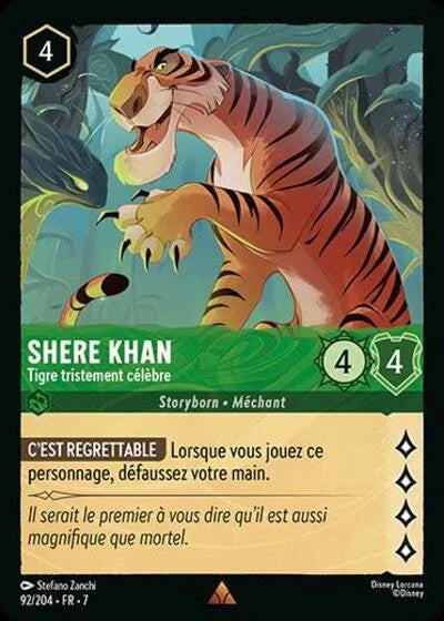 Carte Lorcana 092/204 Shere Khan Foil | LorenZone