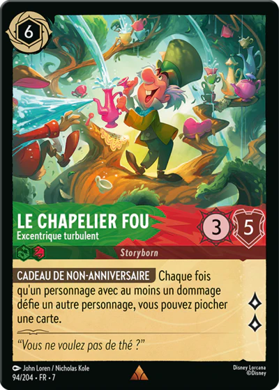 Carte Lorcana 094/204 Le Chapelier Fou Foil | LorenZone