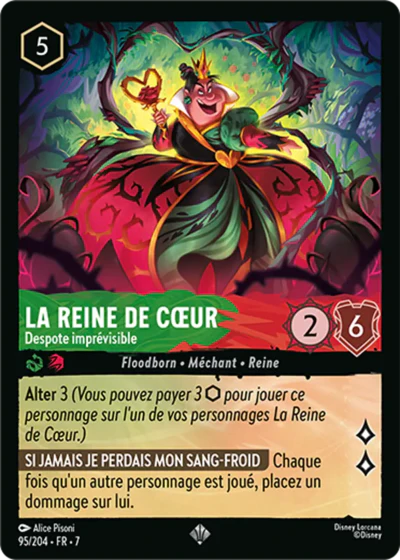 Carte Lorcana 095/204 La Reine de Cœur Foil | LorenZone