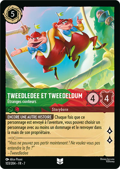 Carte Lorcana 103/204 Tweedledee et Tweedeldum Foil | LorenZone