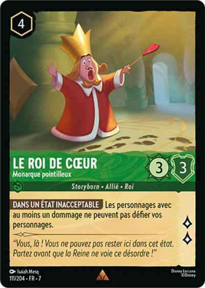 Carte Lorcana 111/204 Le Roi de Cœur Foil | LorenZone