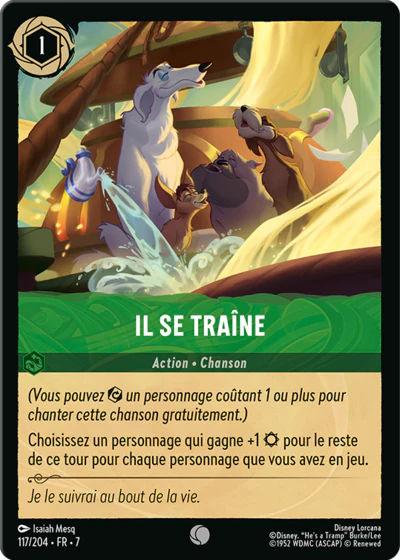 Carte Lorcana 117/204 Il se traîne Foil | LorenZone