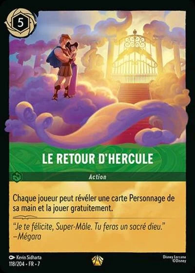 Carte Lorcana 118/204 Le retour d'Hercule Foil | LorenZone