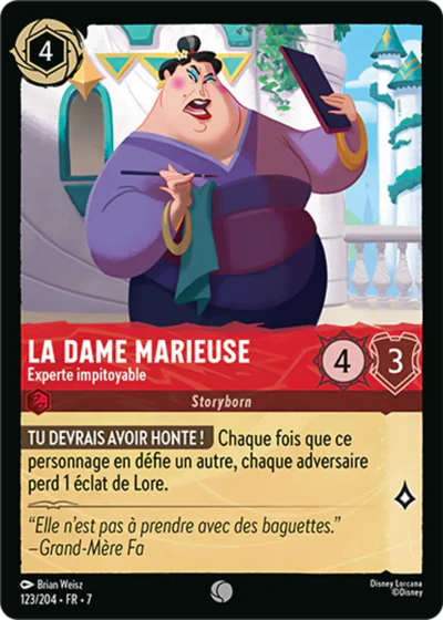 Carte Lorcana 123/204 La Dame marieuse Foil | LorenZone
