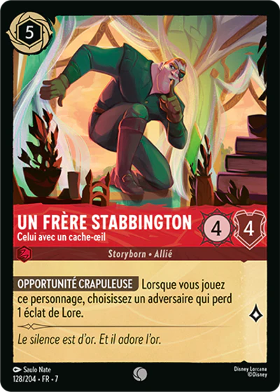 Carte Lorcana 128/204 Un frère Stabbington Foil | LorenZone
