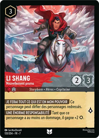 Carte Lorcana 133/204 Li Shang Foil | LorenZone