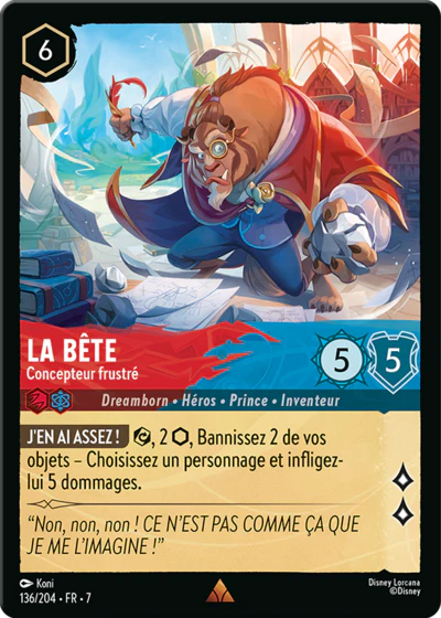 Carte Lorcana 136/204 La Bête Foil | LorenZone