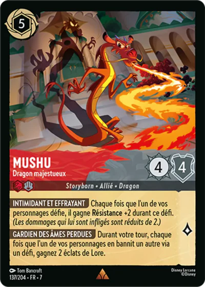 Carte Lorcana 137/204 Mushu Foil | LorenZone