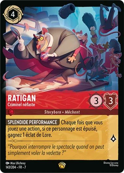 Carte Lorcana 143/204 Ratigan Foil | LorenZone