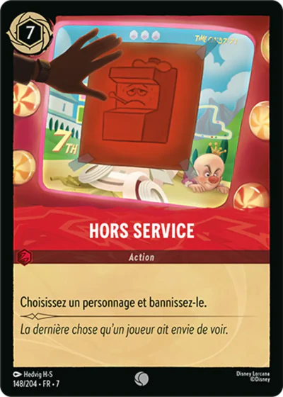 Carte Lorcana 148/204 Hors service Foil | LorenZone