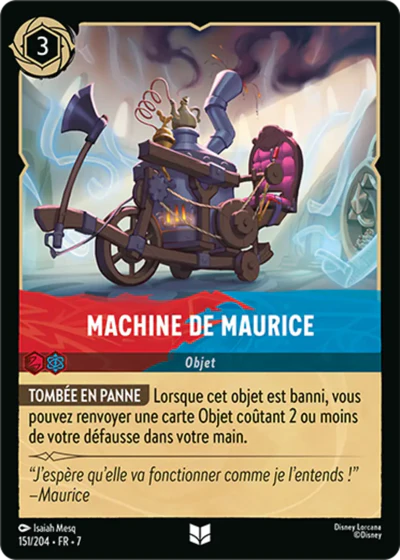 Carte Lorcana 151/204 Machine de Maurice Foil | LorenZone