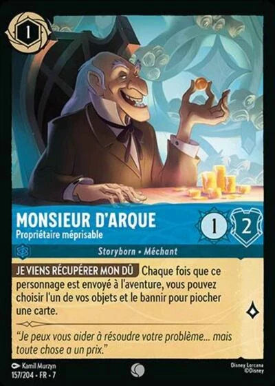 Carte Lorcana 157/204 Monsieur D'Arque Foil | LorenZone
