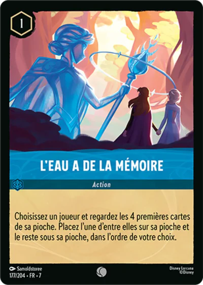 Carte Lorcana 177/204 L'eau a de la mémoire Foil | LorenZone