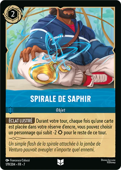 Carte Lorcana 179/204 Spirale de Saphir Foil | LorenZone