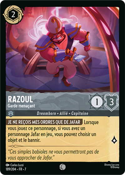 Carte Lorcana 189/204 Razoul Foil | LorenZone