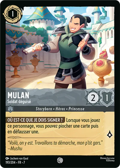 Carte Lorcana 193/204 Mulan Foil | LorenZone