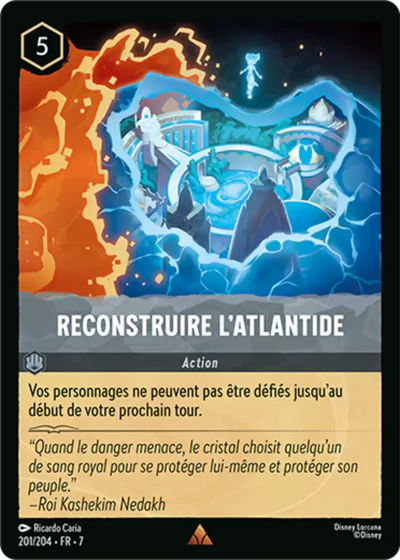 Carte Lorcana 201/204 Reconstruire l'Atlantide Foil | LorenZone
