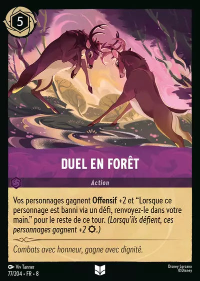 Carte Lorcana 077/204 Duel en Forêt Foil | LorenZone