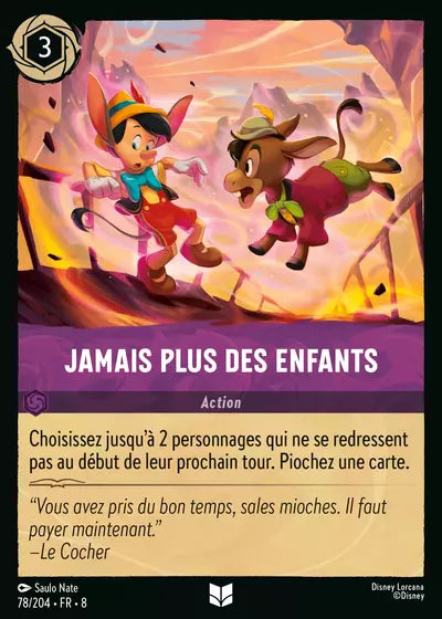 Carte Lorcana 078/204 Jamais plus des enfants Foil | LorenZone