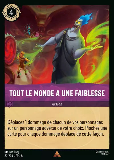 Carte Lorcana 082/204 Tout le monde a une faiblesse Foil | LorenZone