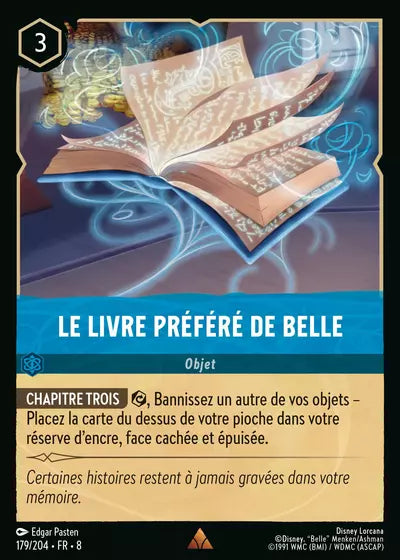 Carte Lorcana 179/204 Le livre préféré de Belle Foil | LorenZone