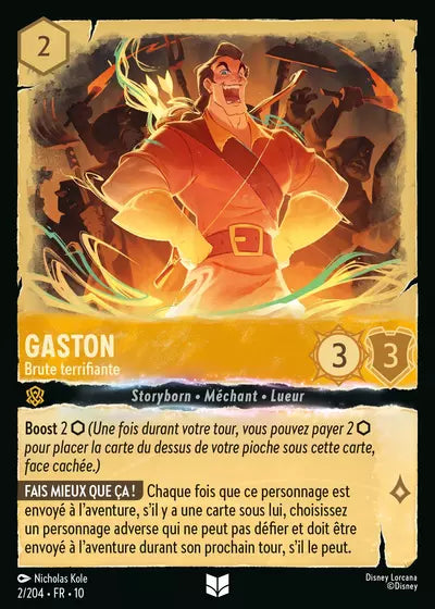 Carte Lorcana 002/204 Gaston Foil | LorenZone