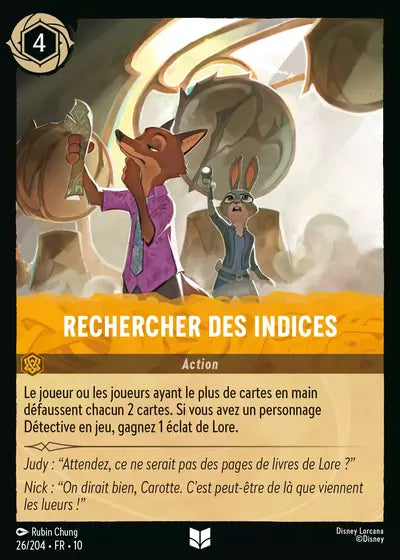 Carte Lorcana 026/204 Rechercher des indices Foil | LorenZone
