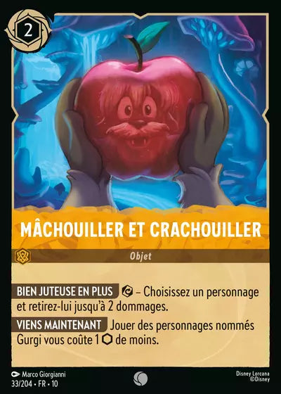 Carte Lorcana 033/204 Mâchouiller et crachouiller Foil | LorenZone