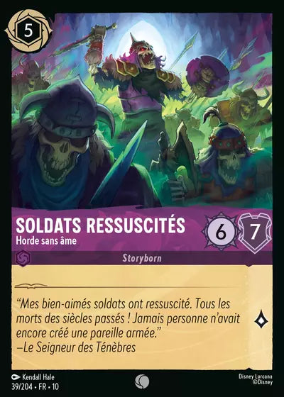Carte Lorcana 039/204 Soldats ressuscités Foil | LorenZone