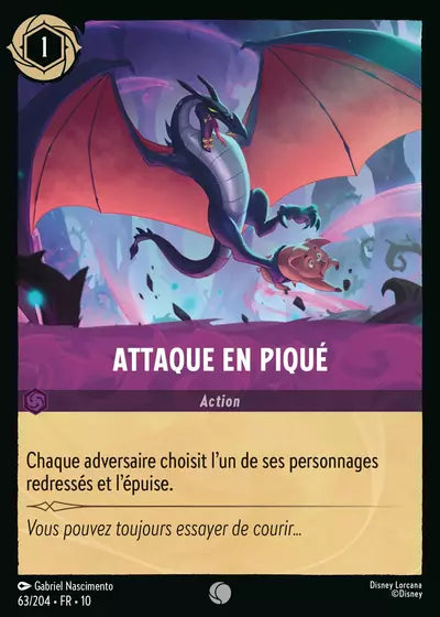 Carte Lorcana 063/204 Attaque en piqué Foil | LorenZone