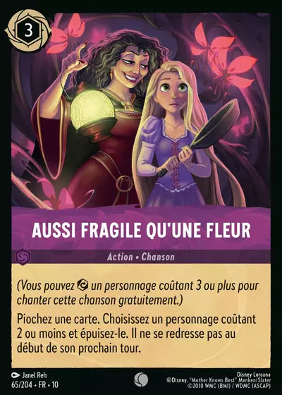 Carte Lorcana 065/204 Aussi fragile qu'une fleur Foil | LorenZone