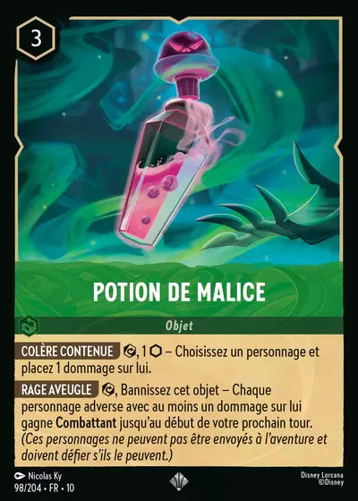 Carte Lorcana 098/204 Potion de malice Foil | LorenZone
