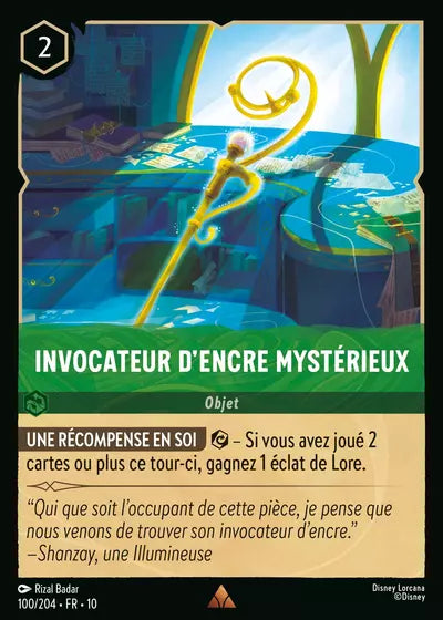 Carte Lorcana 100/204 Invocateur d'encre mystérieux Foil | LorenZone