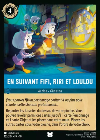 Carte Lorcana 163/204 En suivant Fifi, Riri et Loulou Foil | LorenZone